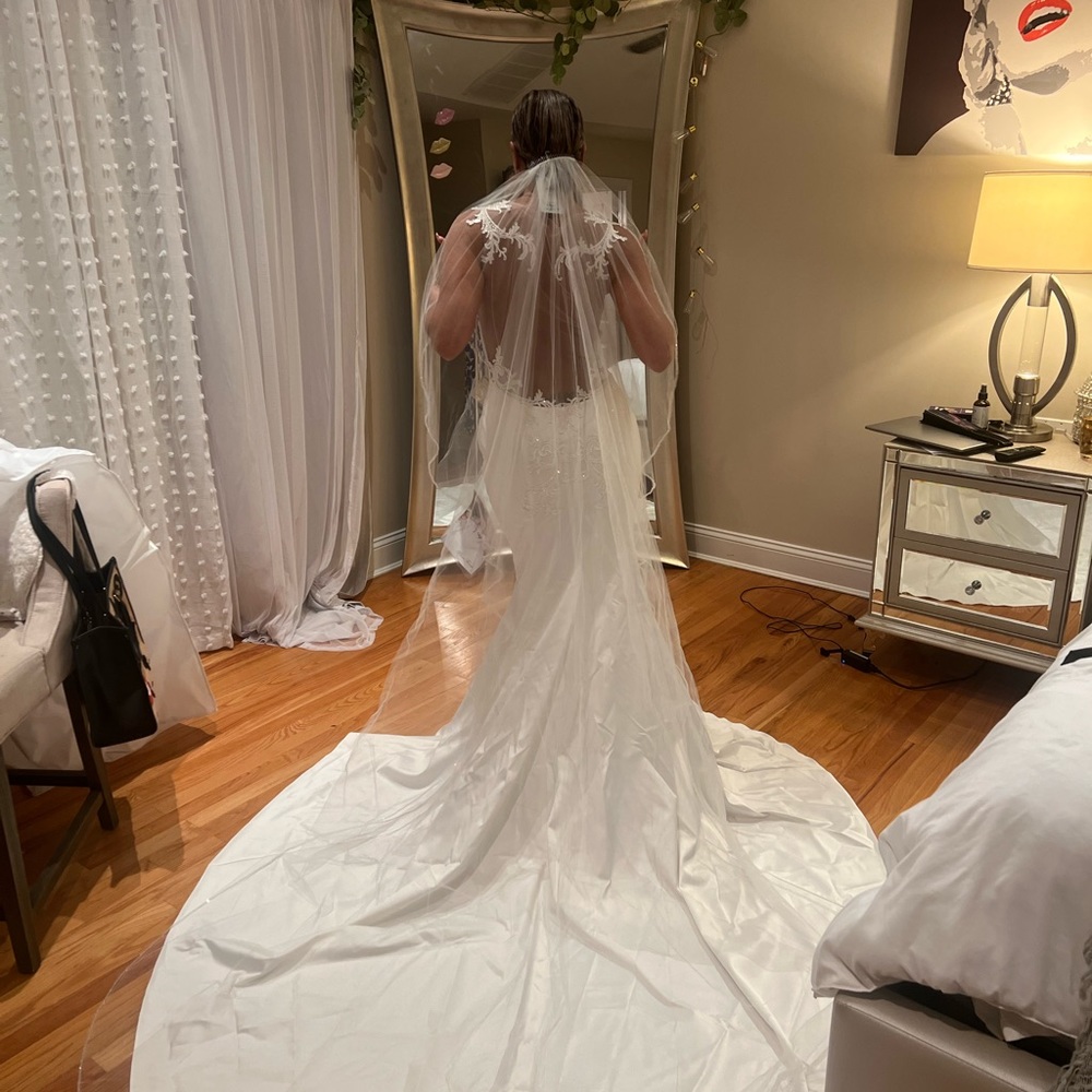 New bridal dress.  with the veil included